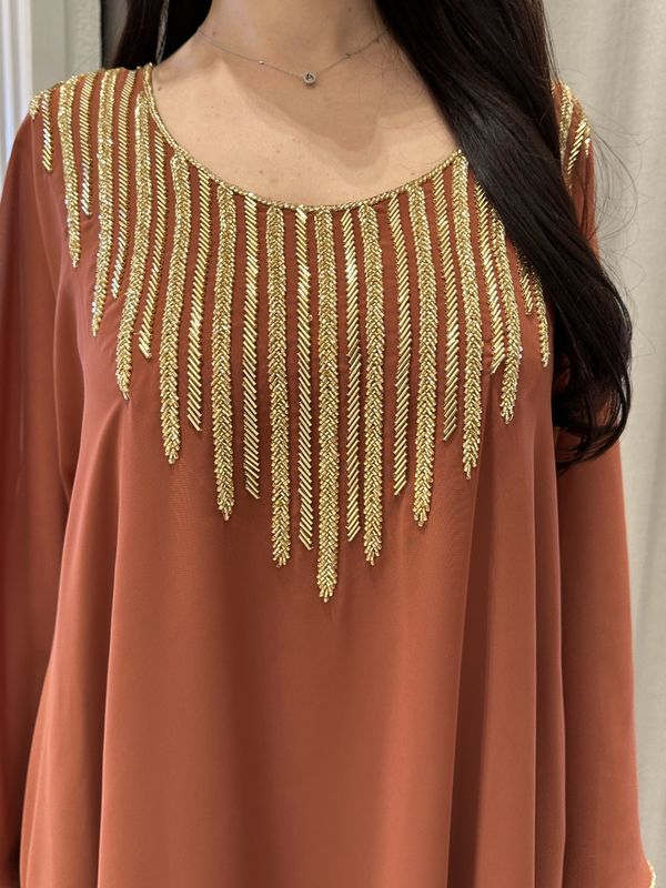 2 Pc Chiffon Handmade Embroidery